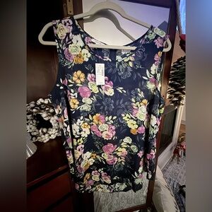 Maurices Navy Floral Blouse